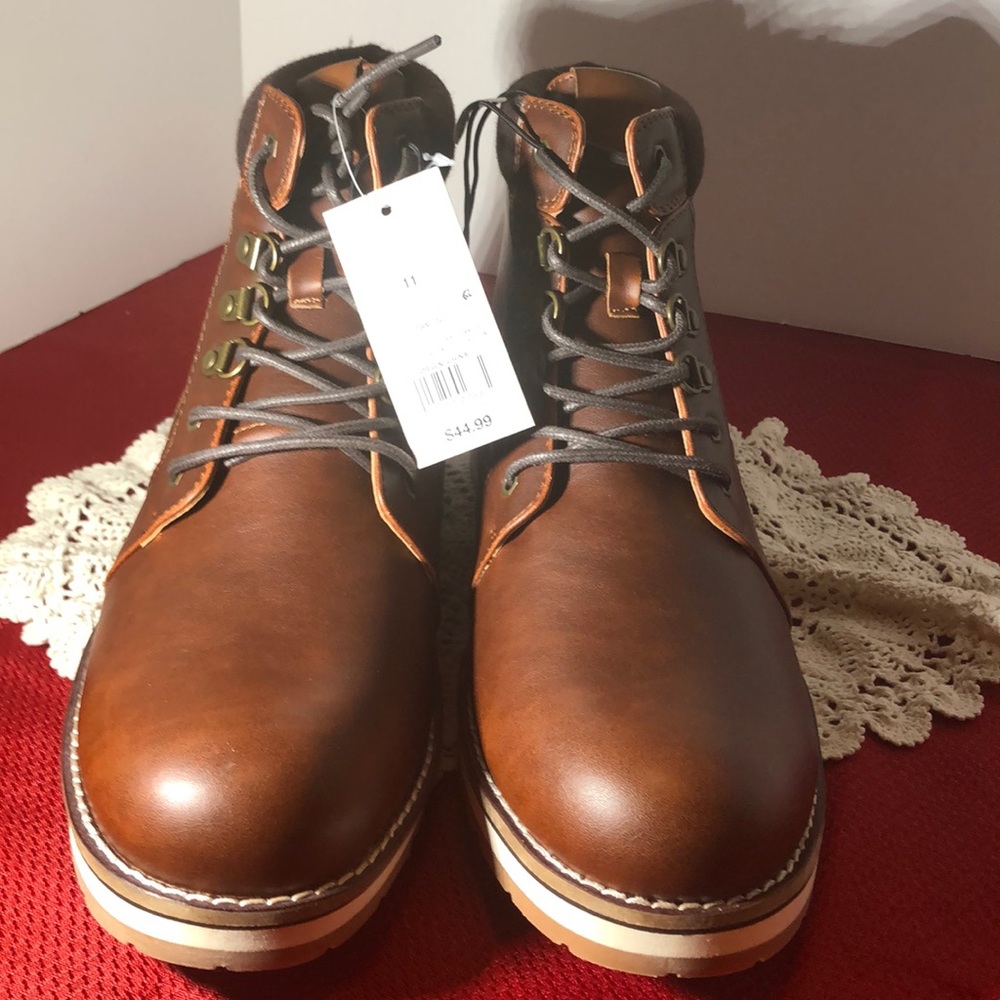 Men’s brown Havoc boots. NWT.  Lace up goodfellow - Picture 3 of 7